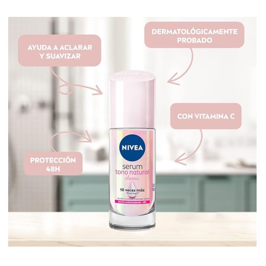 NIVEA TONO NATURAL CLASSIC 48H - SRM 40ML