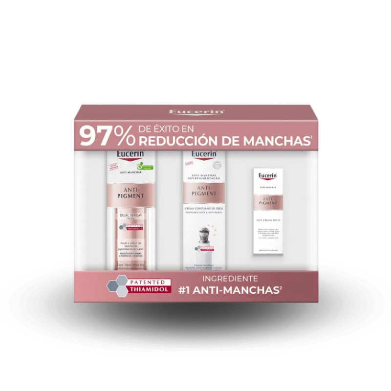 Kit Anti-Manchas Eucerin Sérum Facial + Contorno De Ojos + Crema De Día