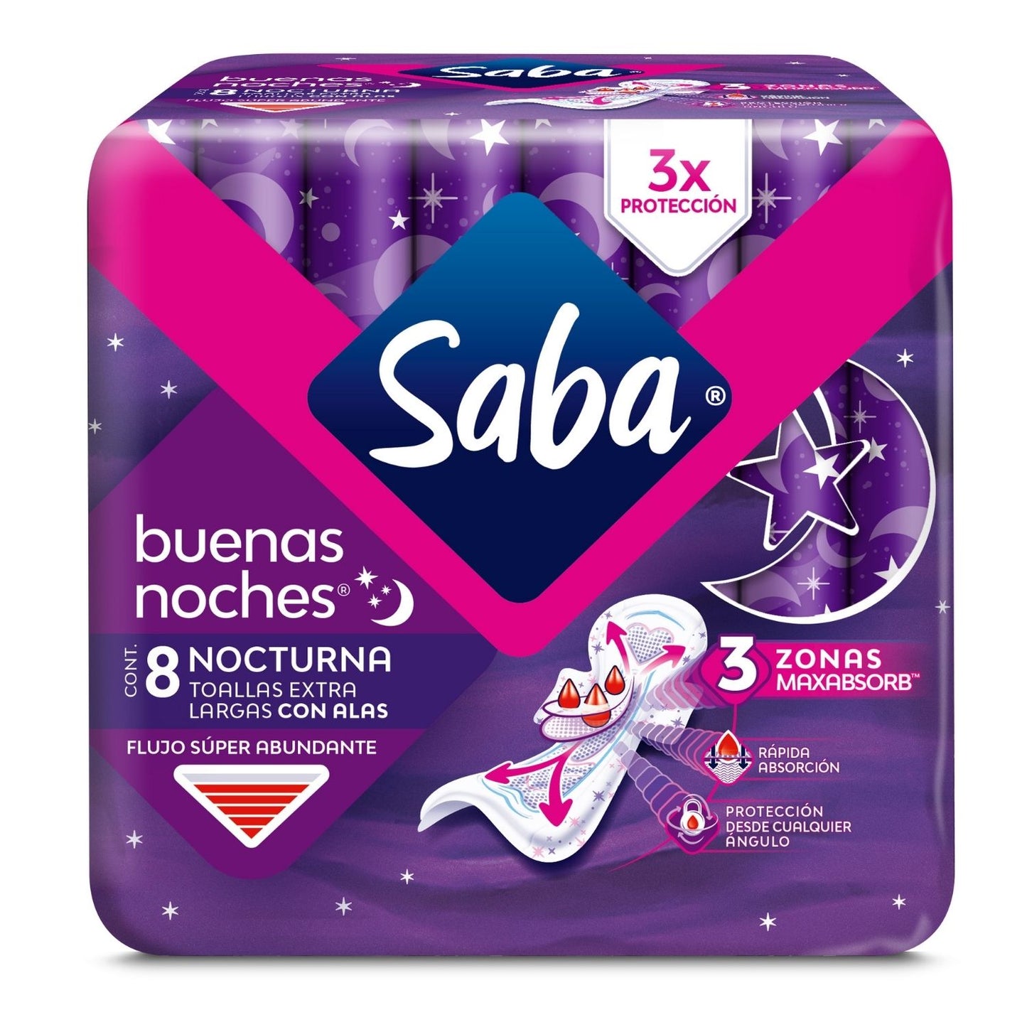 SABA TOALLA SANITARIA BUENAS NOCHES NOCT