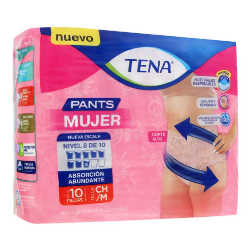 PANAL TENA PANT MJER MED C/10