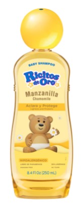 BABY SHAMPOO RICITOS DE ORO MANZANILLA GRISIS ENV. C/250 ML.