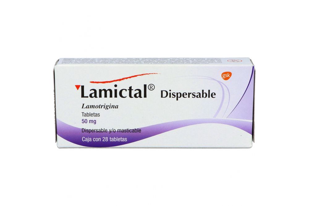 LAMICTAL DISPERSABLE TAB. DISP. 50 MG. CAJA C/28