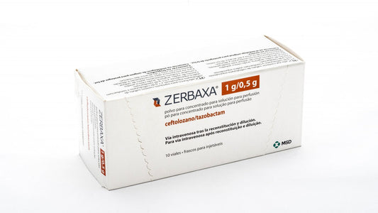 ZERBAXA 1G/500MG SOL INY C/10 VIAL