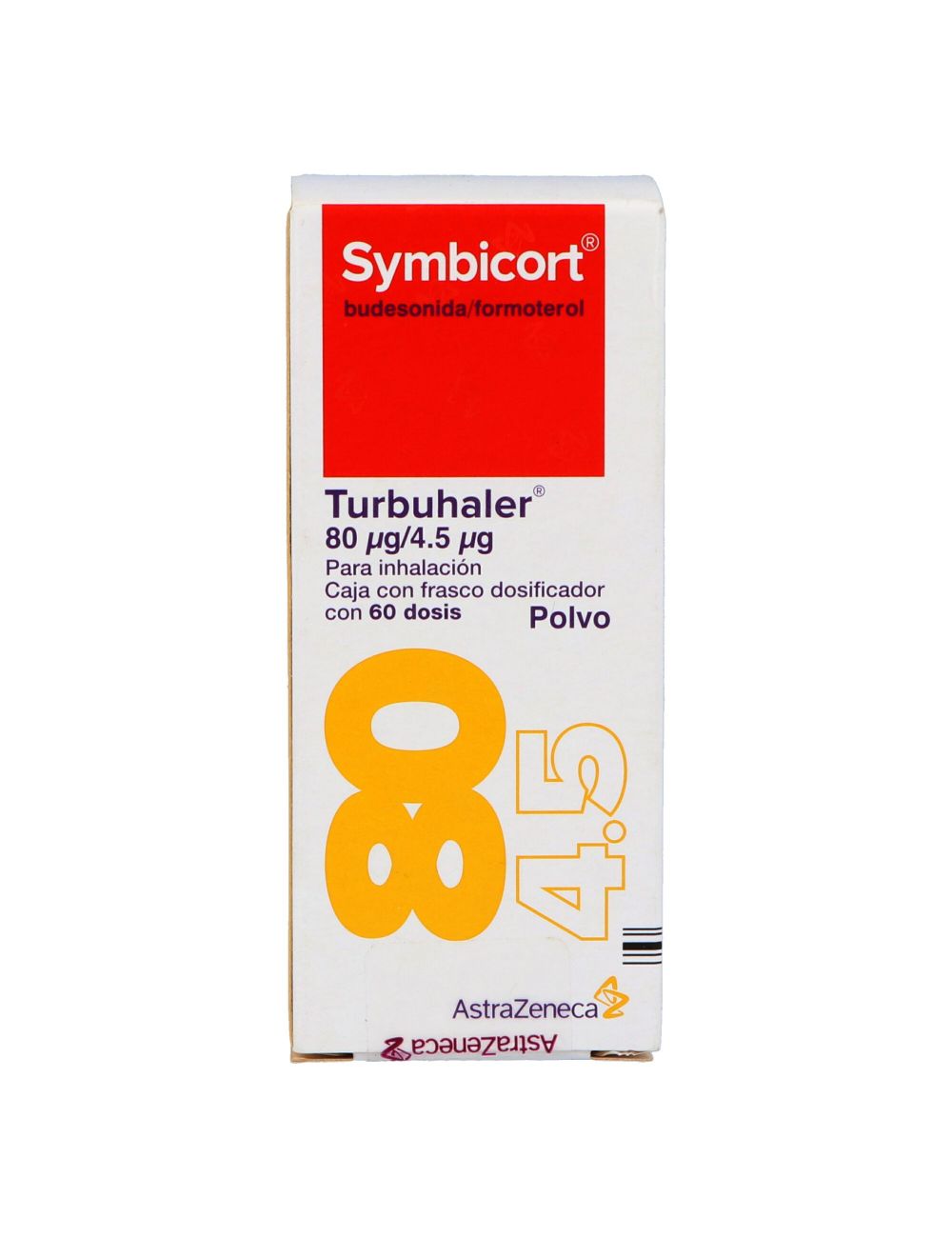 SYMBICORT TURBUHALER PVO. 80/4.5 MCG. CAJA C/FCO. DOSIF. C/60 DOSIS