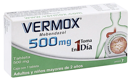 VERMOX 500 MG 1 TAB
