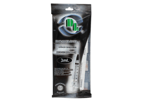 JERINGA NEGRA 3 JERS 22X32MM/3 ML