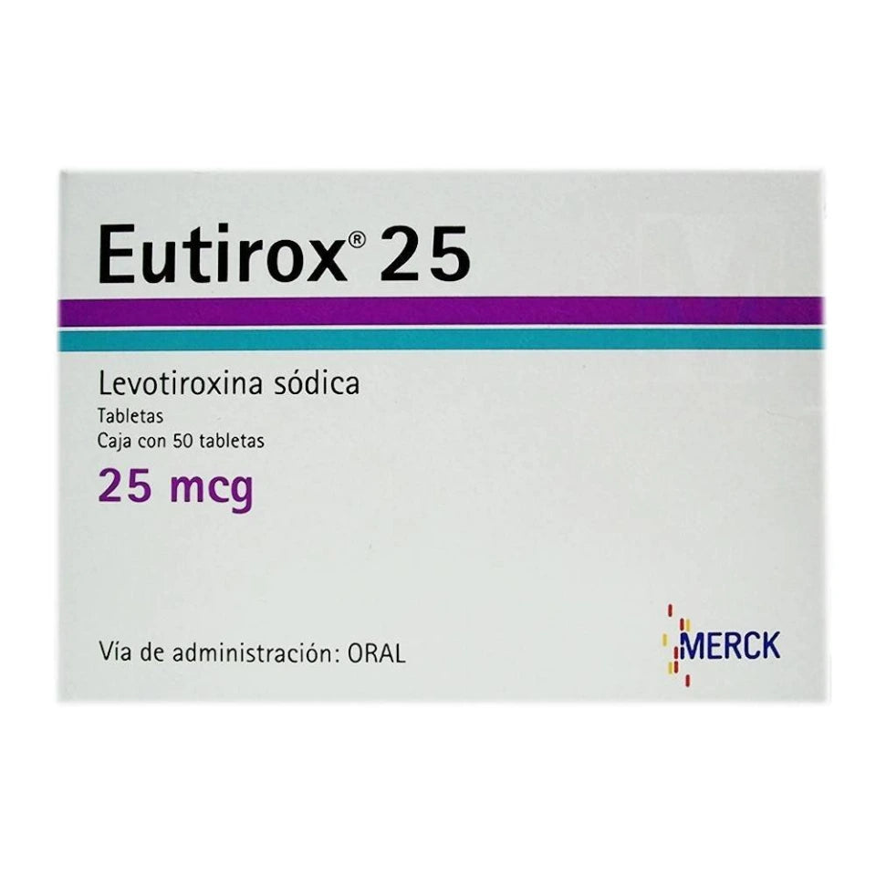 EUTIROX 25MCG TAB C50