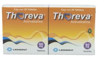 THOREVA 40 MG 28 TAB DUAL
