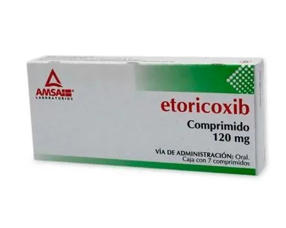 ETORICOXIB COMP. 120 MG. CAJA C/7