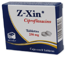 Z XIN TAB. 250 MG. CAJA C/8