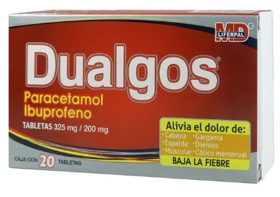 DUALGOS TAB. 325/200 MG. CAJA C/20