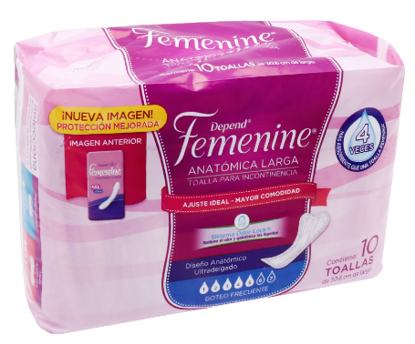 TAS SANIT DEPEND FEMENI LARGA C/10