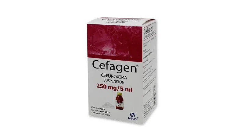 CEFAGEN SUSP. 250 MG. CAJA C/FCO. C/PVO. P/50 ML.