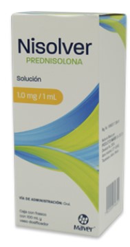 NISOLVER SOL. 1 MG. CAJA C/FCO. C/100 ML. (PREDNISOLONA)