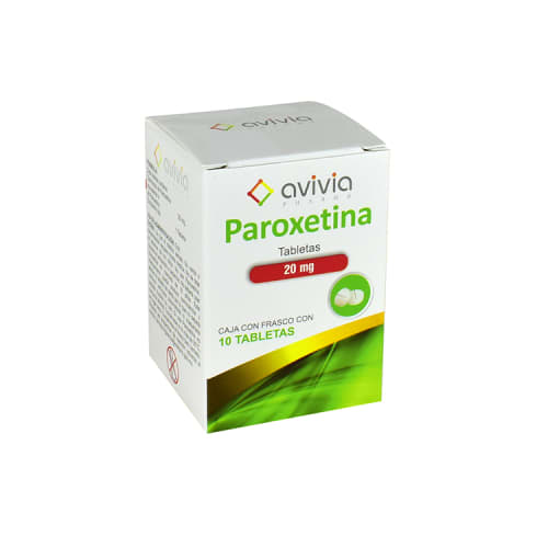 PAROXETINA TAB. 20 MG. CAJA C/FCO. C/10
