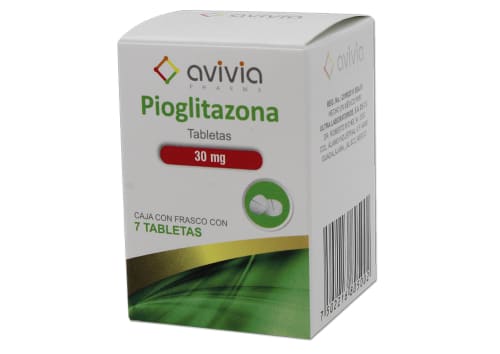 PIOGLITAZONA TAB. 30 MG. CAJA C/FCO. C/7
