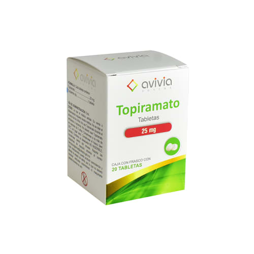 TOPIRAMATO TAB. 25 MG. CAJA C/FCO. C/20