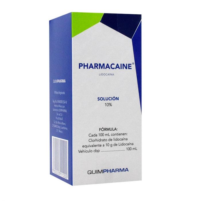 PHARMACAINE SOL. TOPICA 10% CAJA C/FCO. ATOMIZADOR C/115 ML.