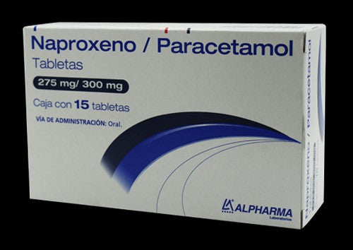 NAPROXENO SODICO/PARACETAMOL TAB 275/300 MG CAJA C15