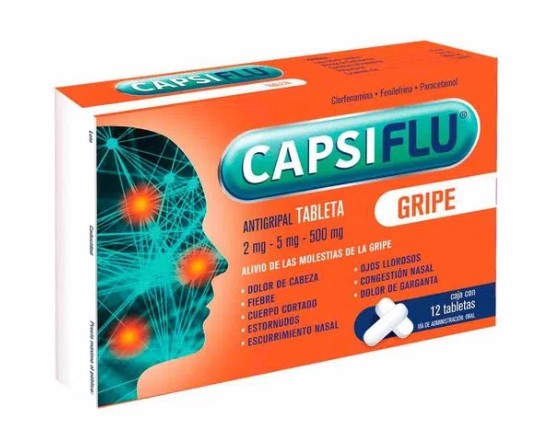 CAPSIFLU GRIPE 2/5/500MG C/12 TAB
