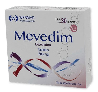 MEVEDIM TAB 600 MG CAJA C30 (DIOSMINA)