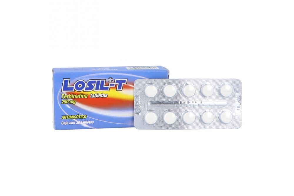 LOSIL-T 1 CAJA 30 TAB 250 MG