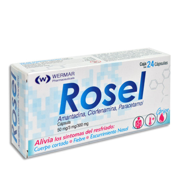 ROSEL 50/3/300 MG CAJA C/24 CAP