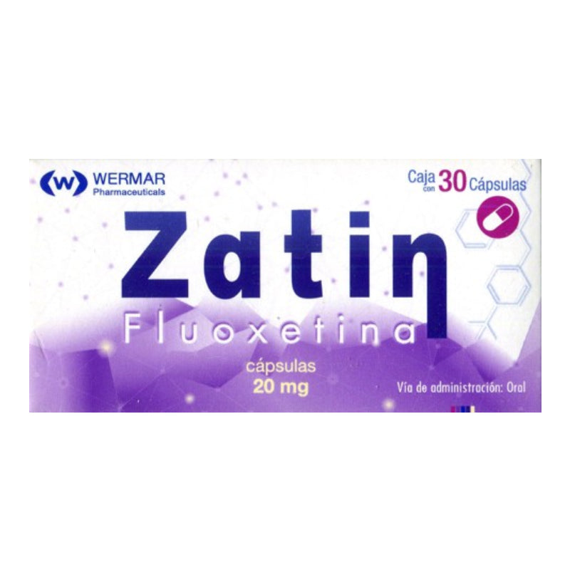 Zatin Cap. 20 Mg. Caja C/30 Fluoxetina