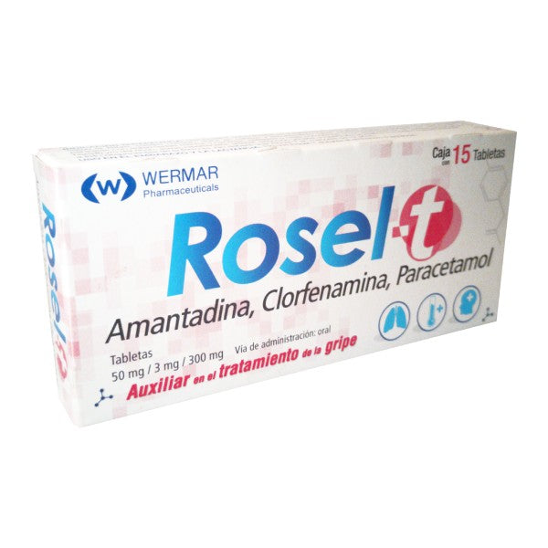 ROSEL-T TAB. 50/3/300 MG. CAJA C/15