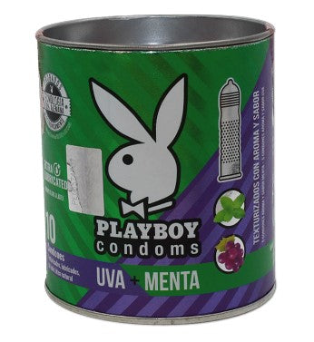 PRESERV PLAYBOY TEXT UVA+MENT C/10