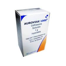 CEFTRIAXONA INY 1G I.V. CAJA CFCO AMP CPVO Y AMP C10 ML (AUROVIAX)
