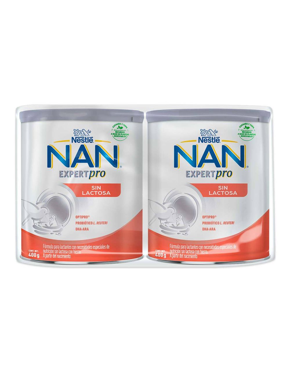 NAN LECHE S/LACTOSA 400 G DUOPACK