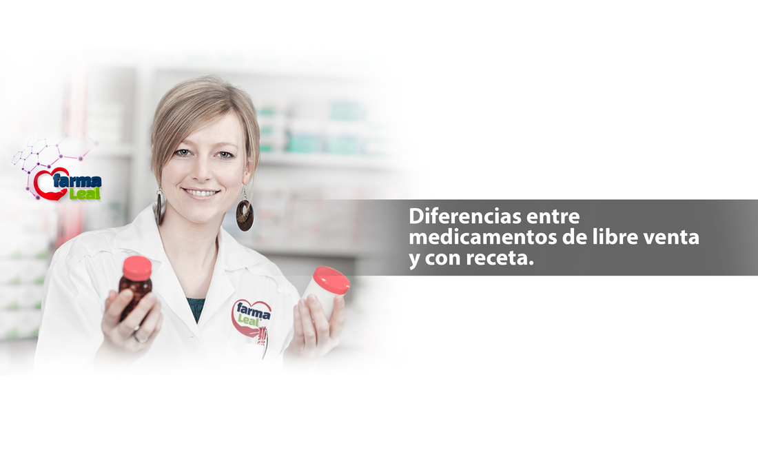 Diferencias entre medicamentos de libre venta y con receta.