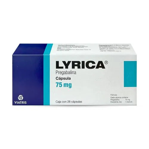Lyrica Pregabalina Viatris 75 mg Caja Con 28 Cápsulas