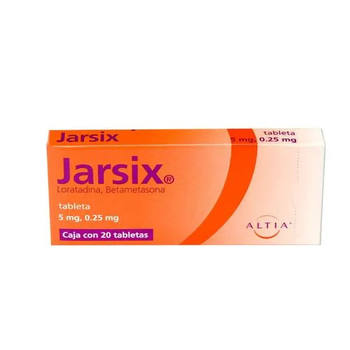 Jarsix Loratadina, Betametasona 5 Mg/0.25 Mg Caja Con 20 Tabletas