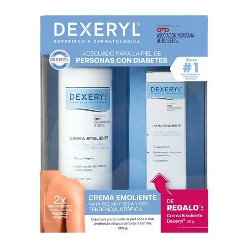Kit Para Piel De Personas Con Diabetes Dexeryl 500gr + Crema Emoliente 50 g