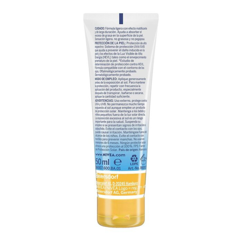 BLOQ NIVEA S FACFPS50 CONTBRI 50ML