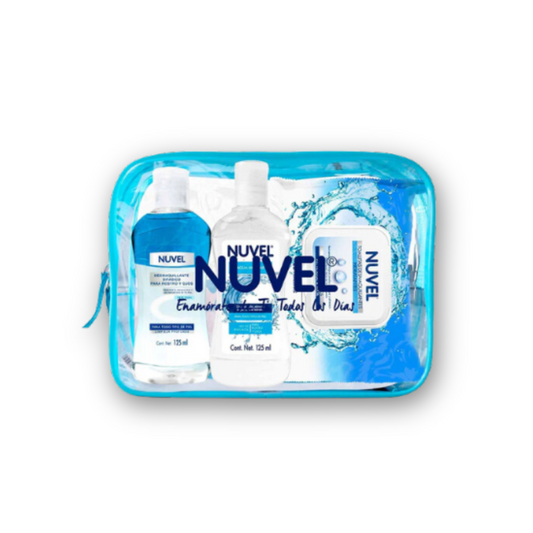 Kit Nuvel Cuidado Facial 6 Piezas + Cosmetiquera