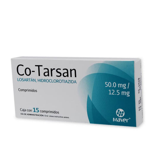 CO-TARSAN COMPR. 50/12.5 MG. CAJA C/15