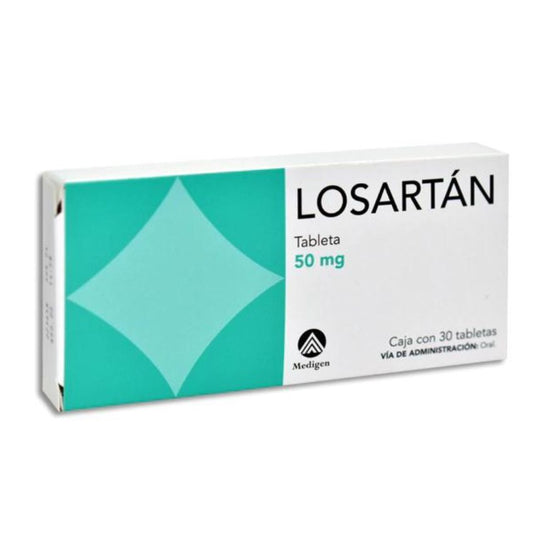 LOSARTAN 50MG 30 TABLETAS