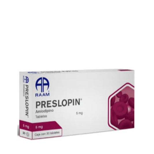 PRESLOPIN (AMLODIPINO 5MG) 30TABS