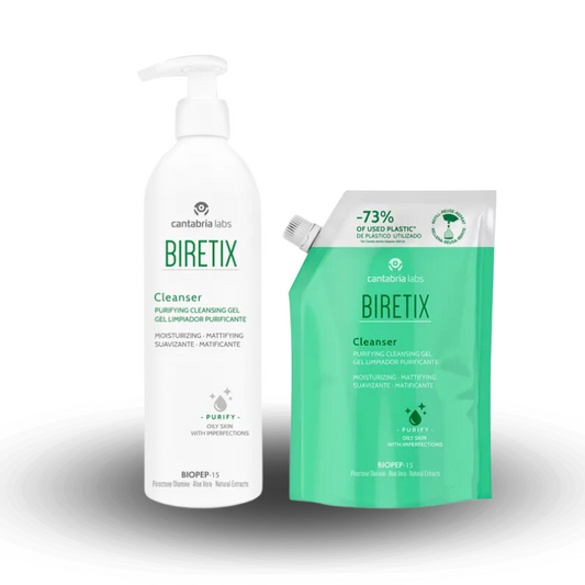 Kit Biretix Cleanser Botella De Aluminio + Refill