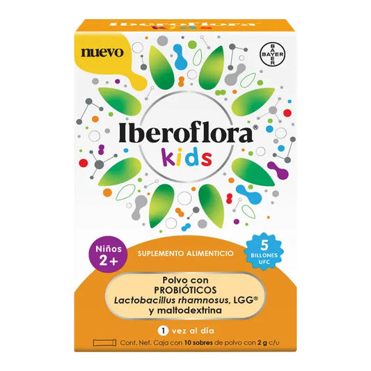 Suplemento Alimenticio Iberoflora Kids Polvo Caja Con 10 Sobres De 2 G Cada Uno