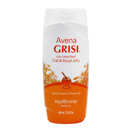 Shower Gel Avena Grisi Jabon Liq. C/jalea Real C/450 Ml. Agua- Sodium Laureth Sulfate-