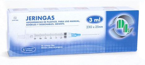 JERINGA PED. AZUL JERS 23X25MM/3 ML PIEZA