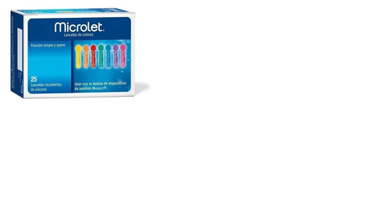 MICROLET LANCETAS DE COLORES - PZA 25
