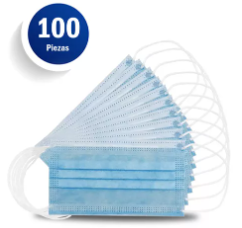 CUBREBOCAS PLISA 3CAPAS BSA C/100