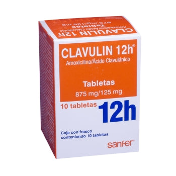 CLAVULIN 12H (AMOXICILINA/ACIDO CLAVULANICO) 875 MG/125 MG C/10 TAB