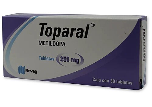 Toparal Tab. 250 Mg. Caja C/30 Metildopa