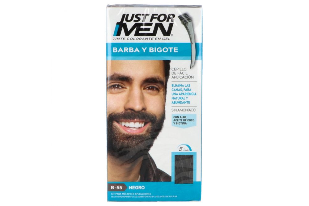 TIN JUST F-MEN BARBA/B NEGRO